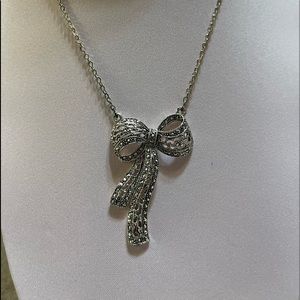 Sterling Silver bow necklace